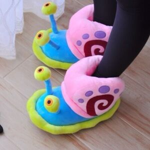 Lovely Cute Snail Slippers Warm Cartoon Housr Shoes Big Kids